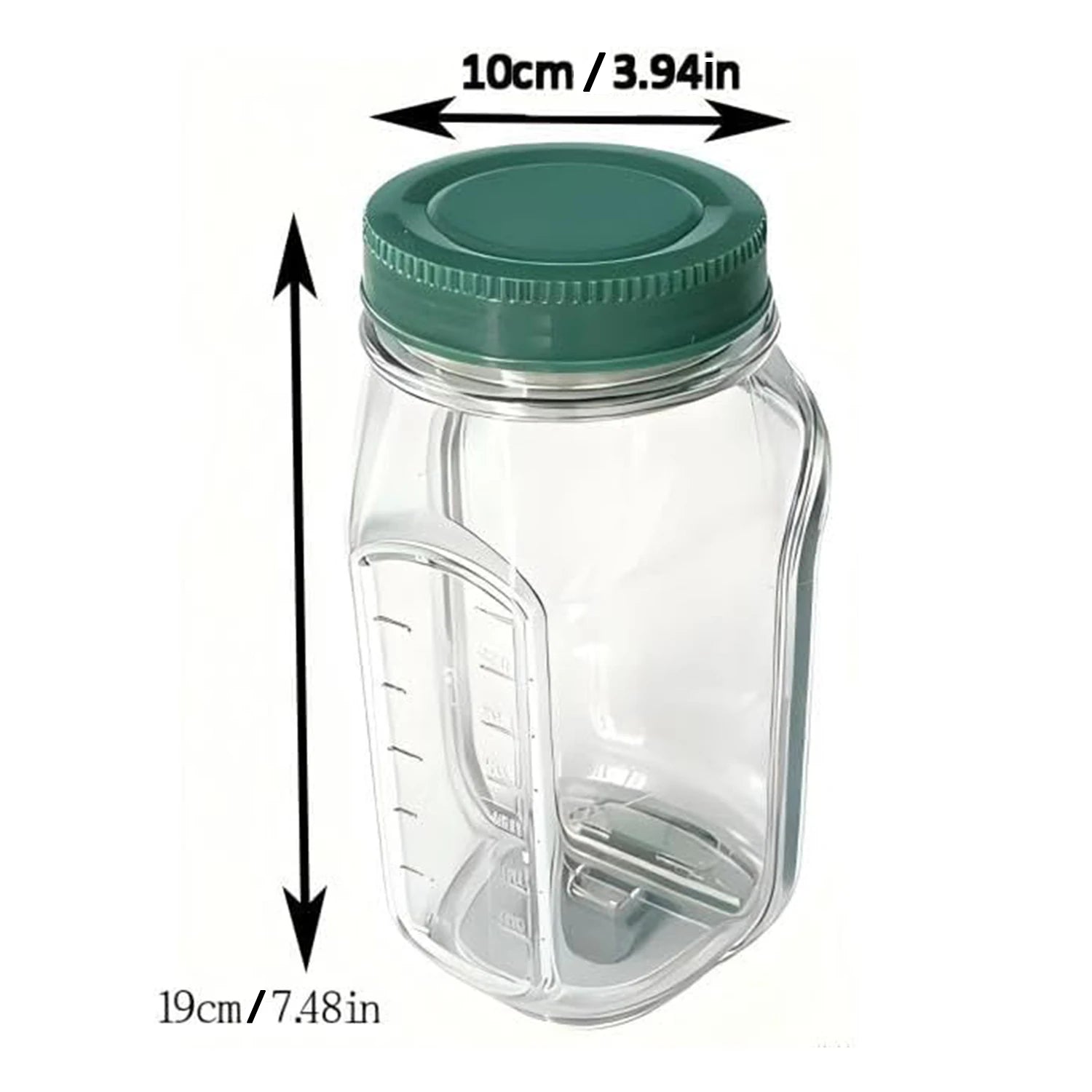 Portable layered salad jar for meal prep.