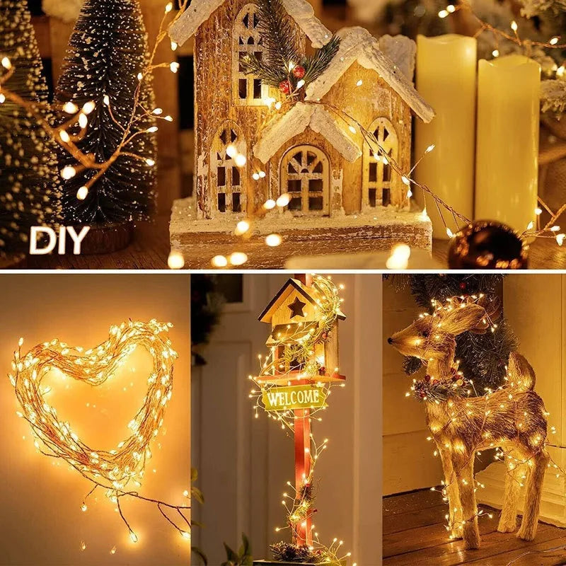 GlowCascade – USB Firecracker Fairy Lights with Remote Control