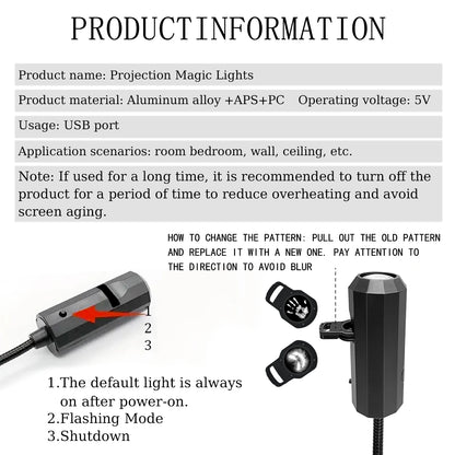 SkullGlow™ – 3-in-1 LED Projection Lamp for Spooky Halloween Decor