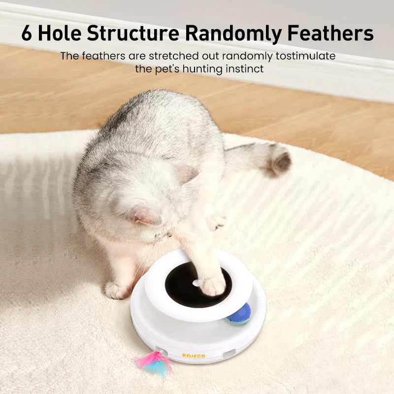 WhiskerWhirl 2-in-1 Smart Feather & Ball Toy for Cats and Dogs