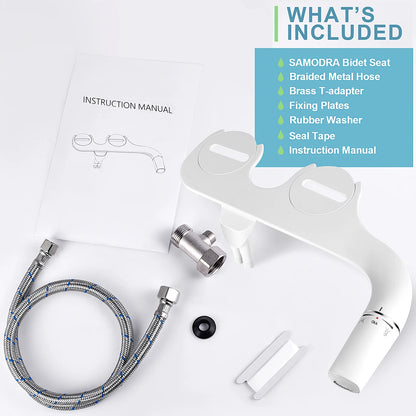 PureWash Luxe™ – Dual Nozzle Bidet Attachment for Right & Left-Hand Use