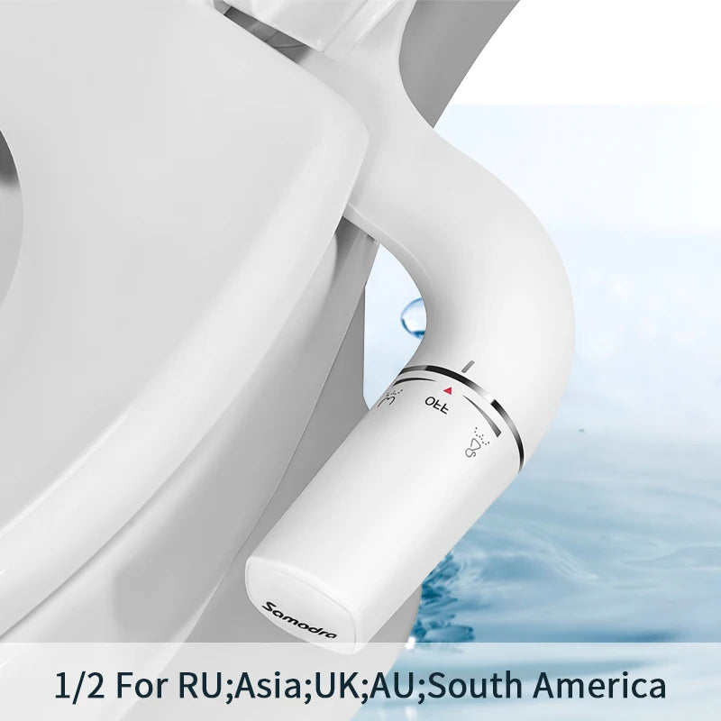 PureWash Luxe™ – Dual Nozzle Bidet Attachment for Right & Left-Hand Use