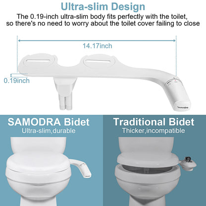 PureWash Luxe™ – Dual Nozzle Bidet Attachment for Right & Left-Hand Use